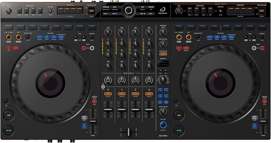 Amazon.com: AlphaTheta DDJ-GRV6 Controlador DJ de 4 canales con