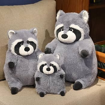 Amazon.co.jp: アライグマ ぬいぐるみ リアル ふわふわ かわいい