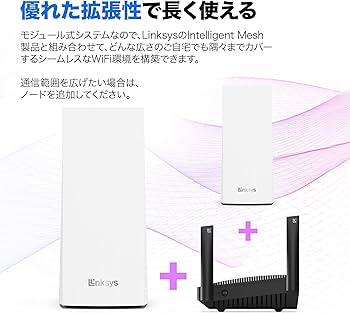Amazon.co.jp: Linksys(リンクシス)MX5300 WiFi 6メッシュルーター