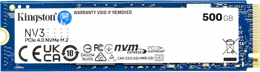 Amazon.com: Kingston NV3 500GB M.2 2280 NVMe SSD | PCIe 4.0 Gen