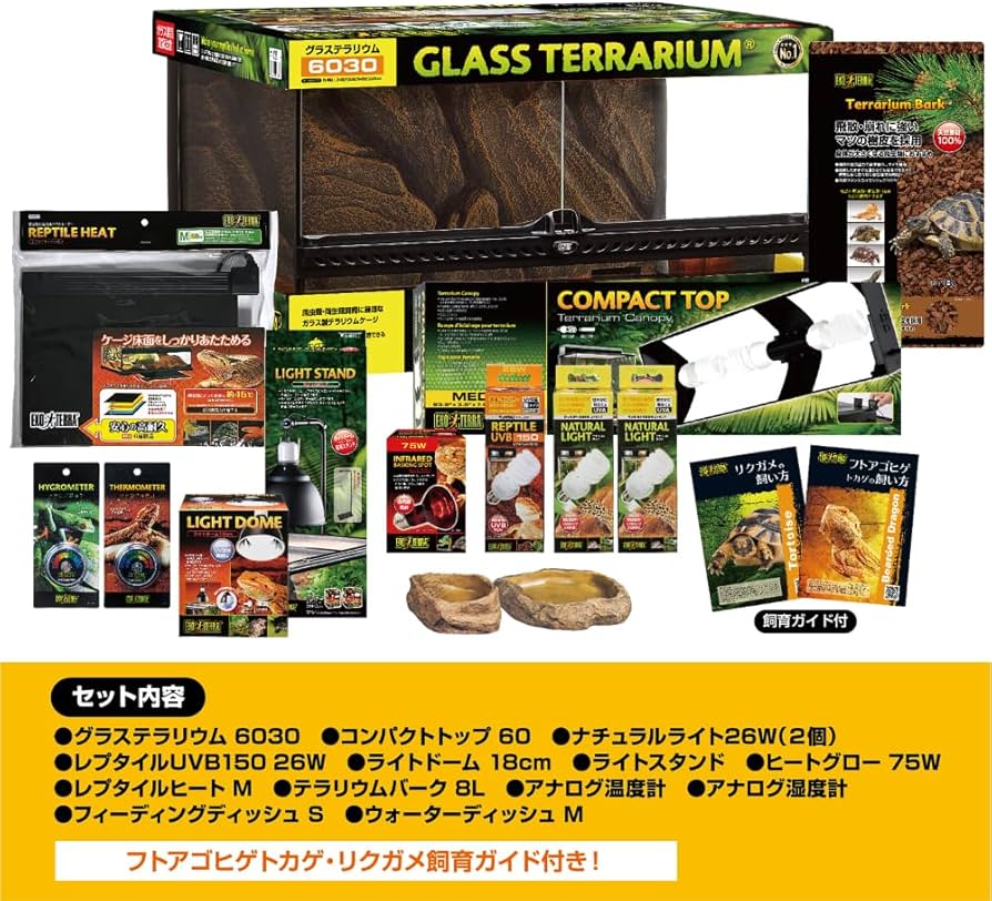 Amazon | GEX EXOTERRA フトアゴヒゲトカゲ&リクガメ飼育キットBK