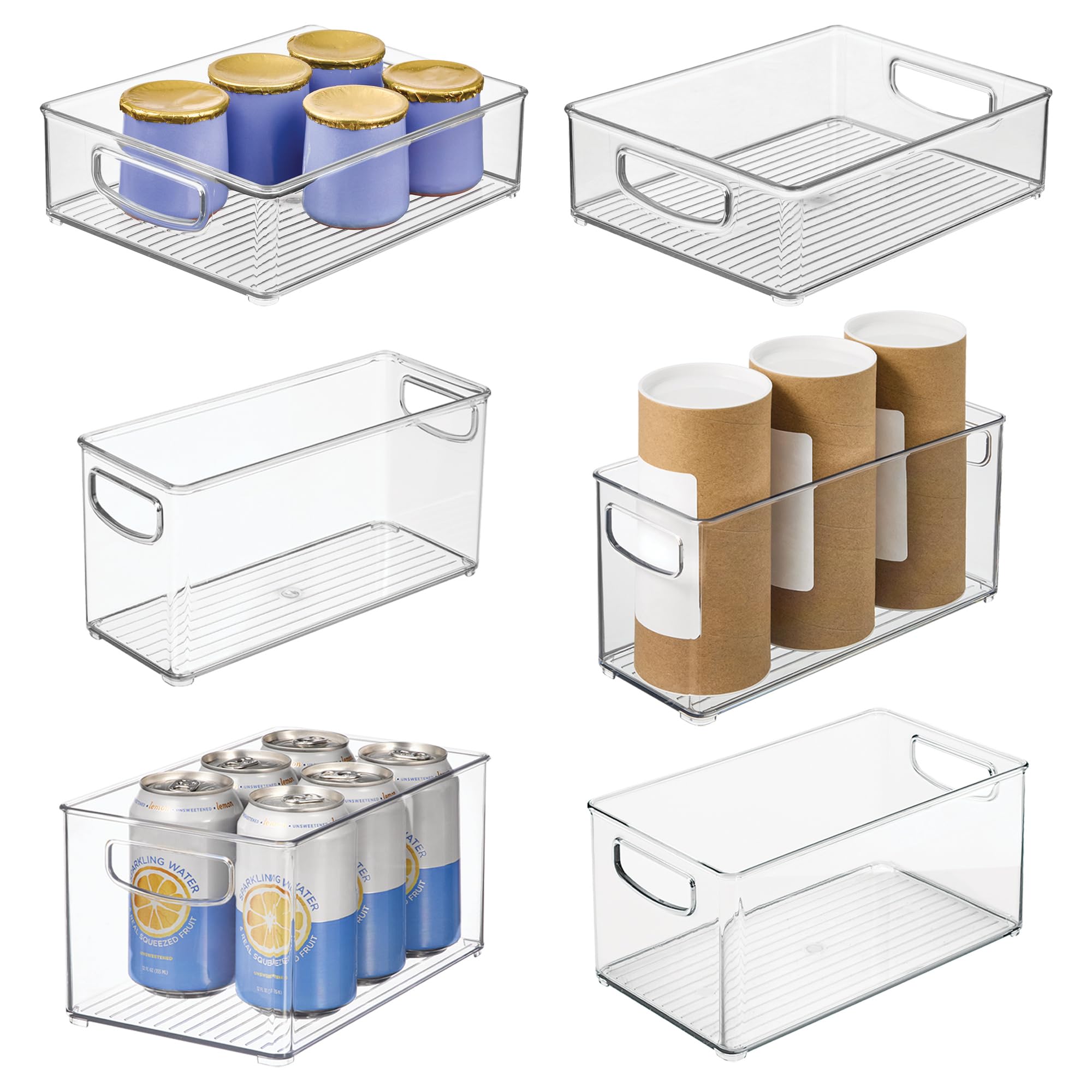 Amazon.com - iDesign Stackable Pantry Bins, 2 Small, 2 Medium, and