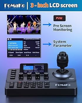 Amazon.com: FoMaKo NDI PTZ Camera Controller, LCD Preview, NDI PTZ