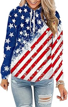 Amazon.com: OQC Unisex USA American Flag Print 4th of July