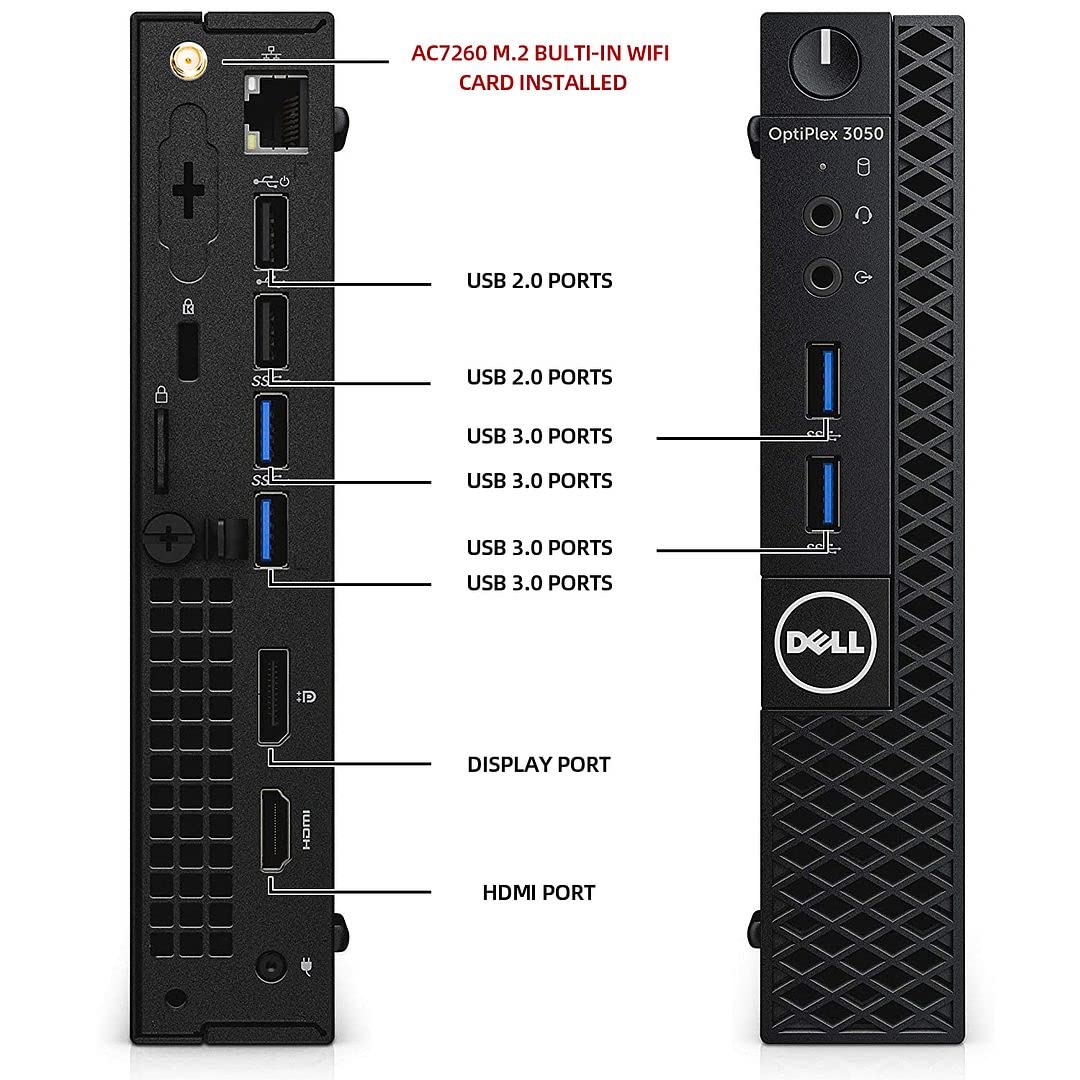 Dell OptiPlex 3050 Micro PC Mini Computers Desktop, 32GB DDR4 Ram