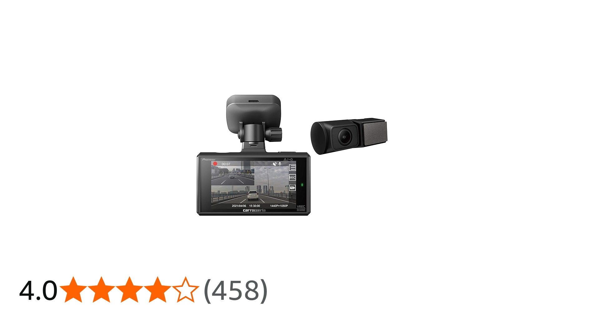 Amazon | Pioneer ドライブレコーダー VREC-DH300D 前後2カメラ 前370