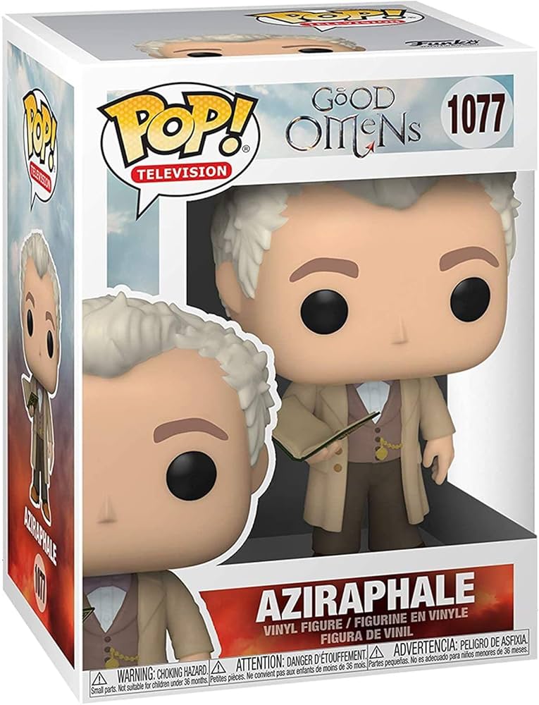 Amazon.com: Funko Pop! TV: Good Omens - Aziraphale with Book