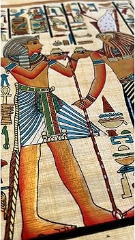 Amazon.co.jp: パピルスアート、ホルス神への捧げ、古代エジプトの