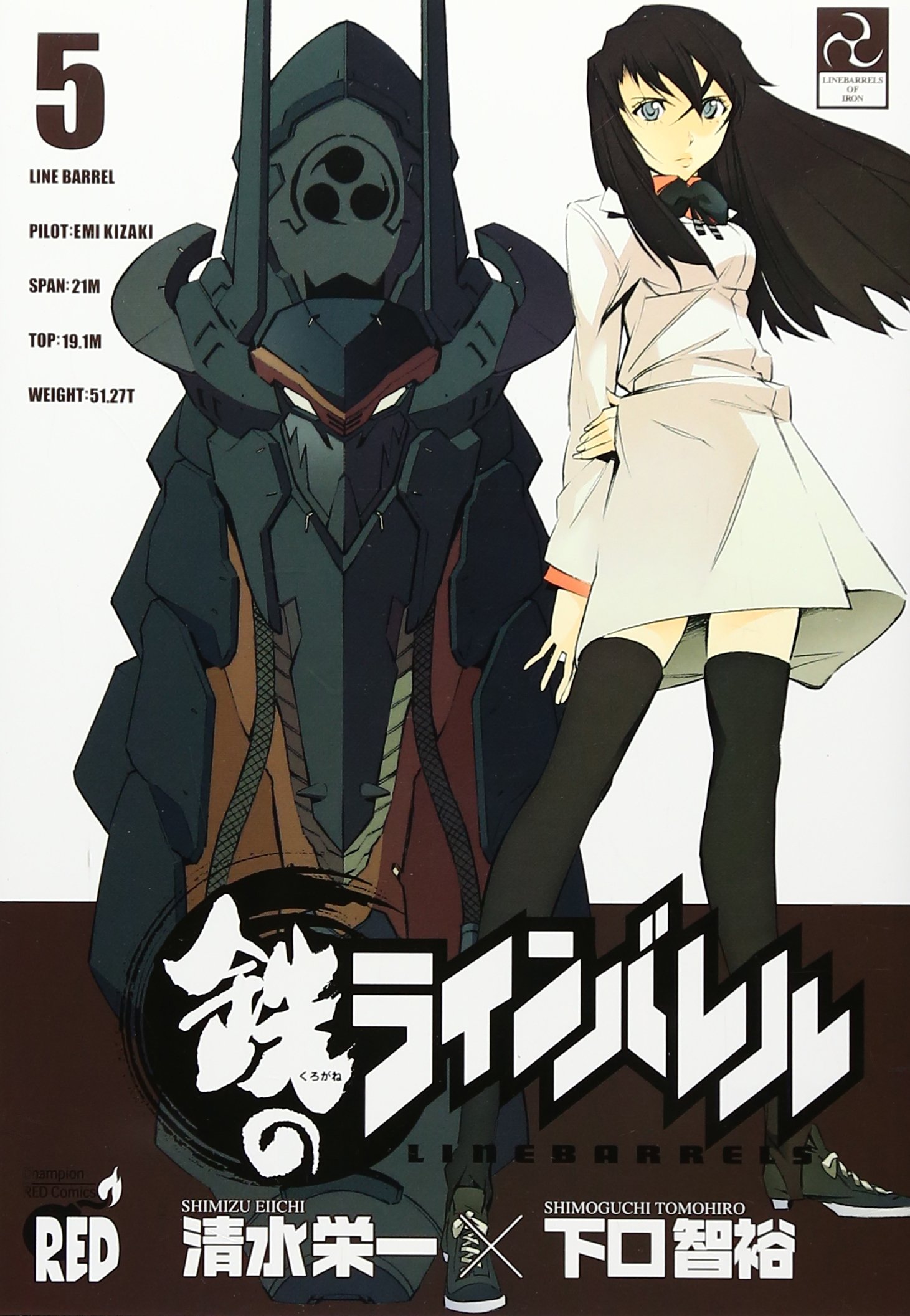 鉄のラインバレル (5) (チャンピオンREDコミックス) | 清水 栄一, 下口