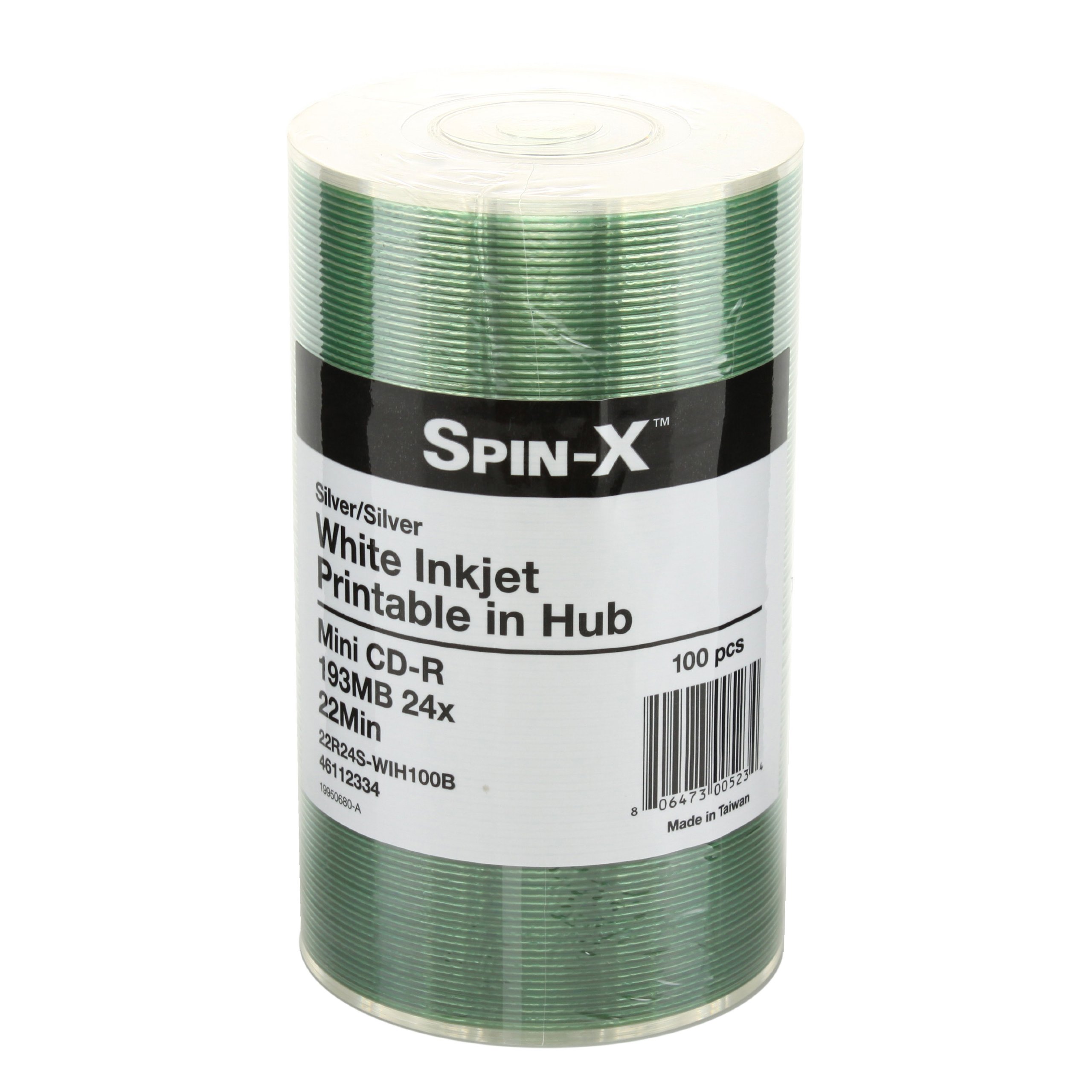Amazon.com: Spin-X 100 24x Mini CD-R Blank Media 22Min 193MB White