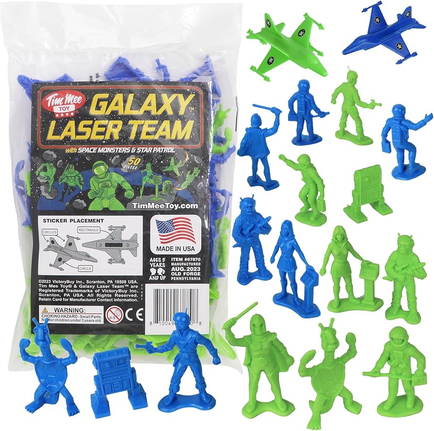 Amazon.com: TimMee Galaxy Laser Team Space Figures - Blue vs Green