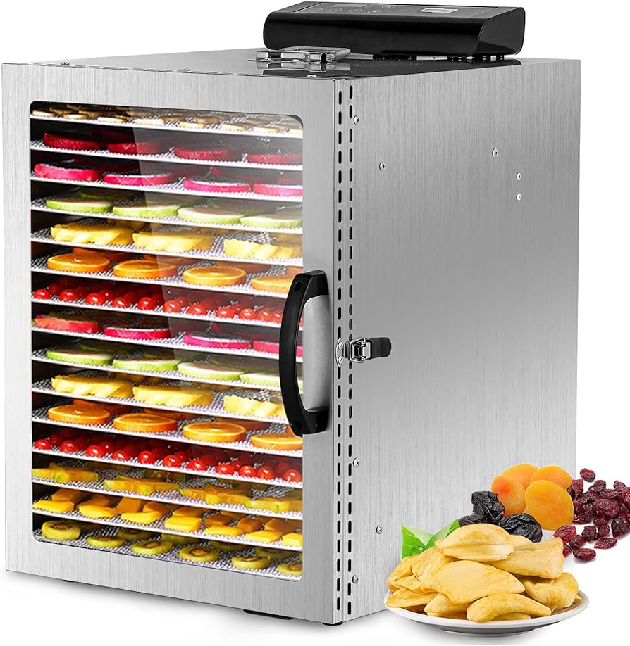 Amazon.co.jp: Moongiantgo 食品乾燥機 フードドライヤー 16段トレイ