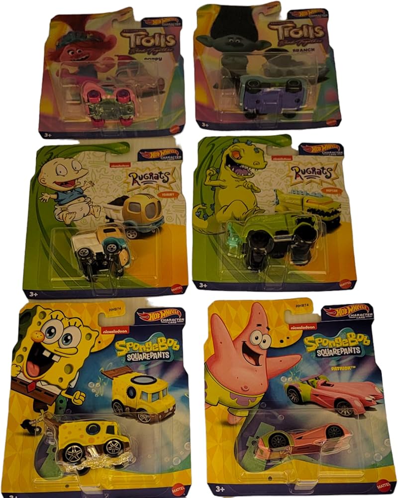 Amazon.com: Hot Wheels Entertainment Character Cars Complete 6‑Car