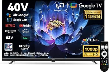 Amazon | FPD チューナーレス テレビ 40V型 FHD Google TV フレーム