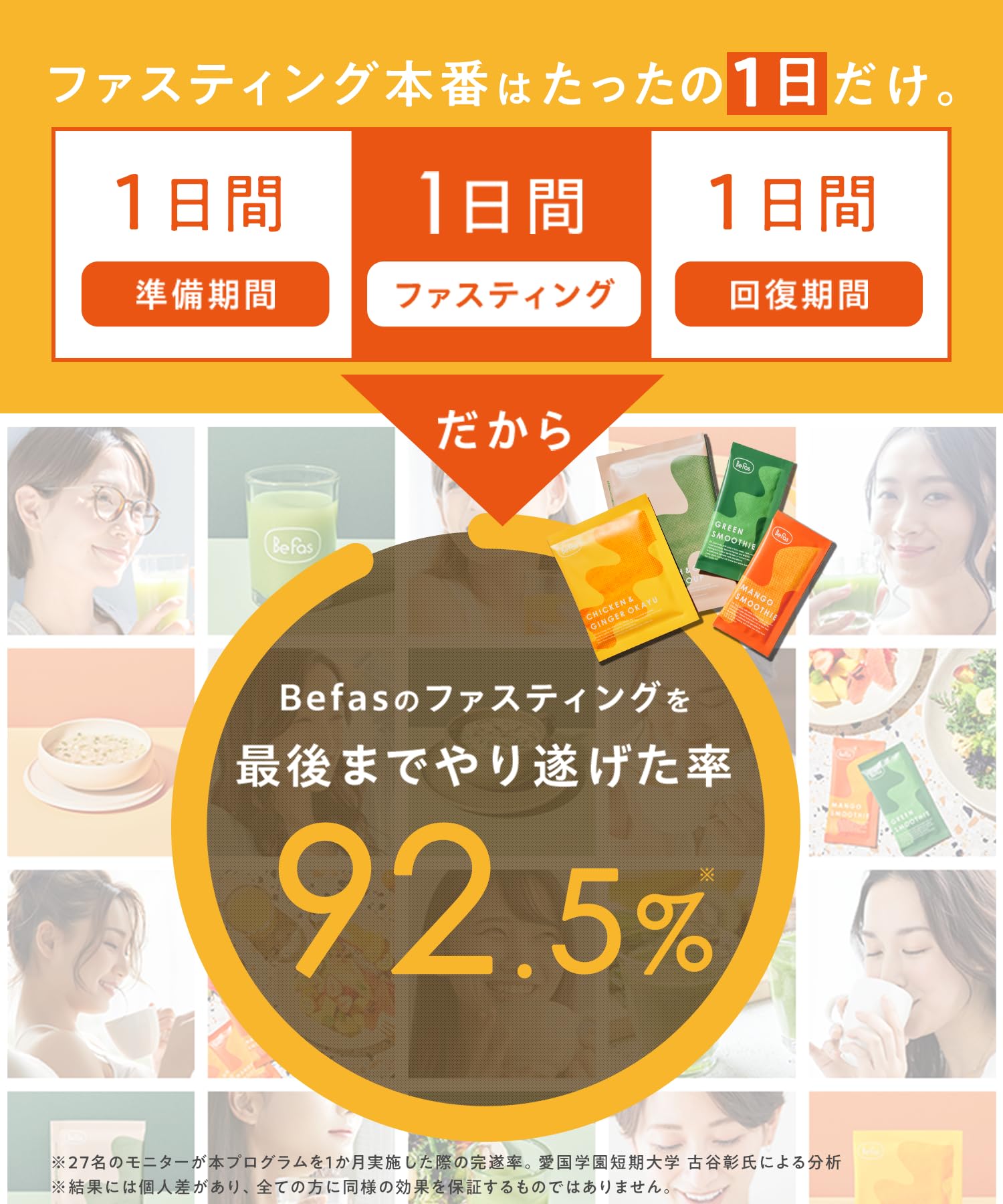 Amazon.co.jp: Befas ビーファス 【3日間】週末ファスティングセット