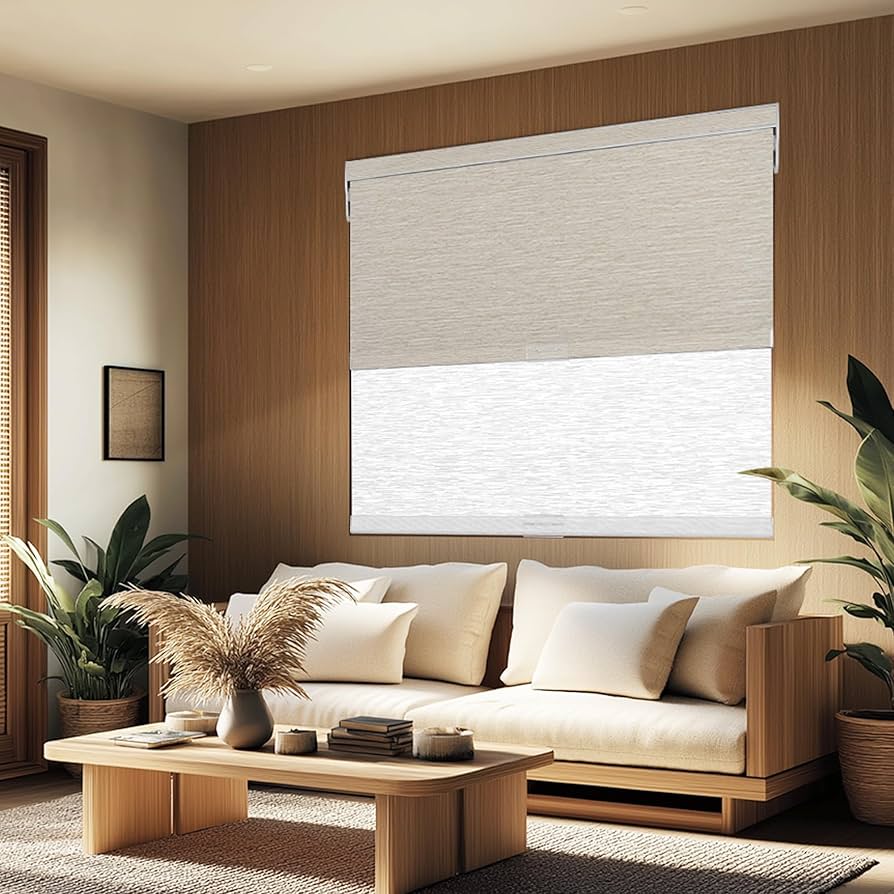 Amazon.com: Boolegon Dual Roller Shades with Cassette Valance