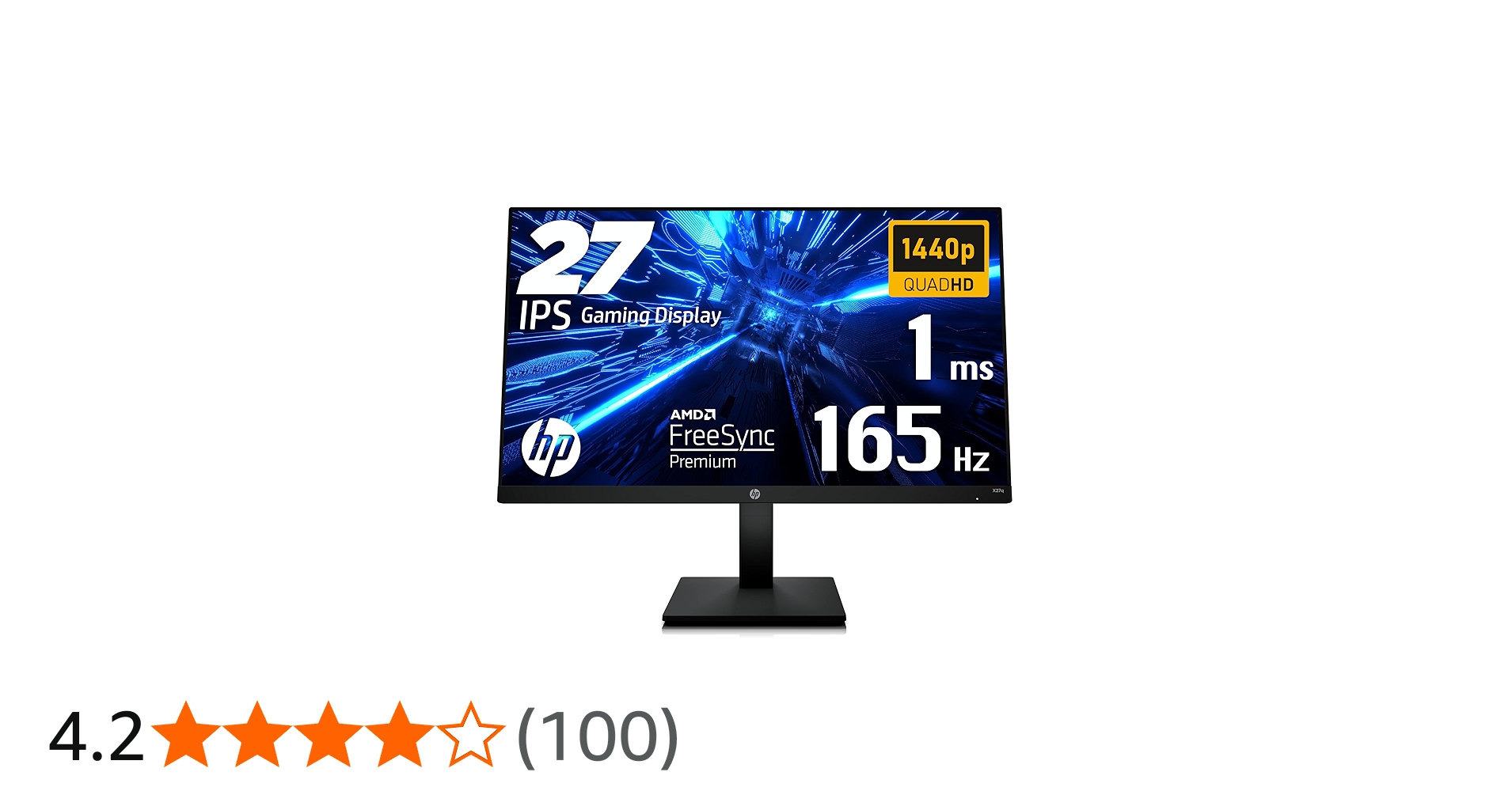 Amazon.co.jp: HP ゲーミングモニター 27インチ 2560×1440 1ms 165Hz