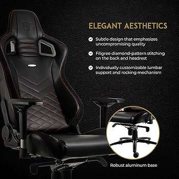 Amazon.co.jp: noblechairs Epic – ブラック/レッド – ゲームチェア