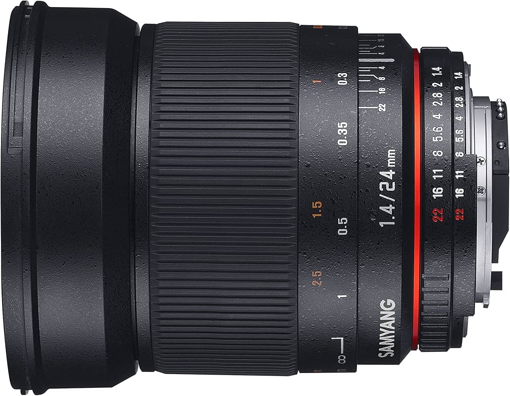 Amazon.co.jp: SAMYANG 単焦点広角レンズ 24mm F1.4 ニコン AE用 フル