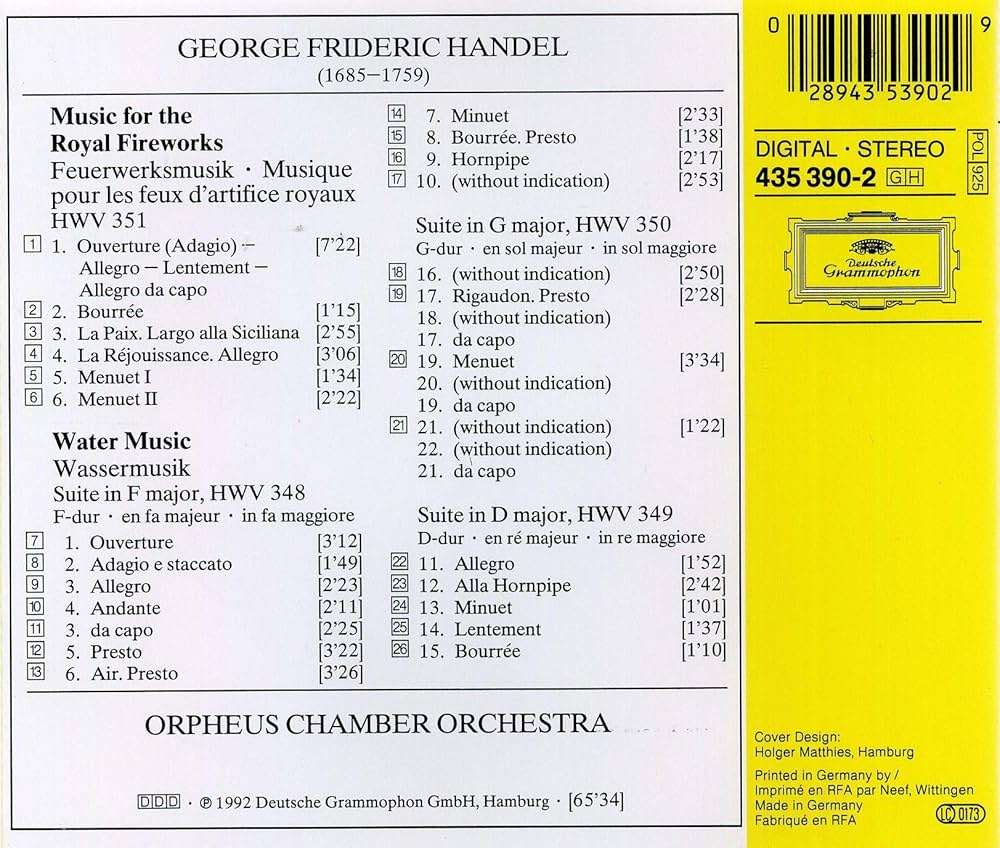 George Frideric Handel, Orpheus Chamber Orchestra - Handel: Water
