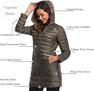 Amazon.com: Obosoyo Women's Winter Packable Down Jacket Plus Size