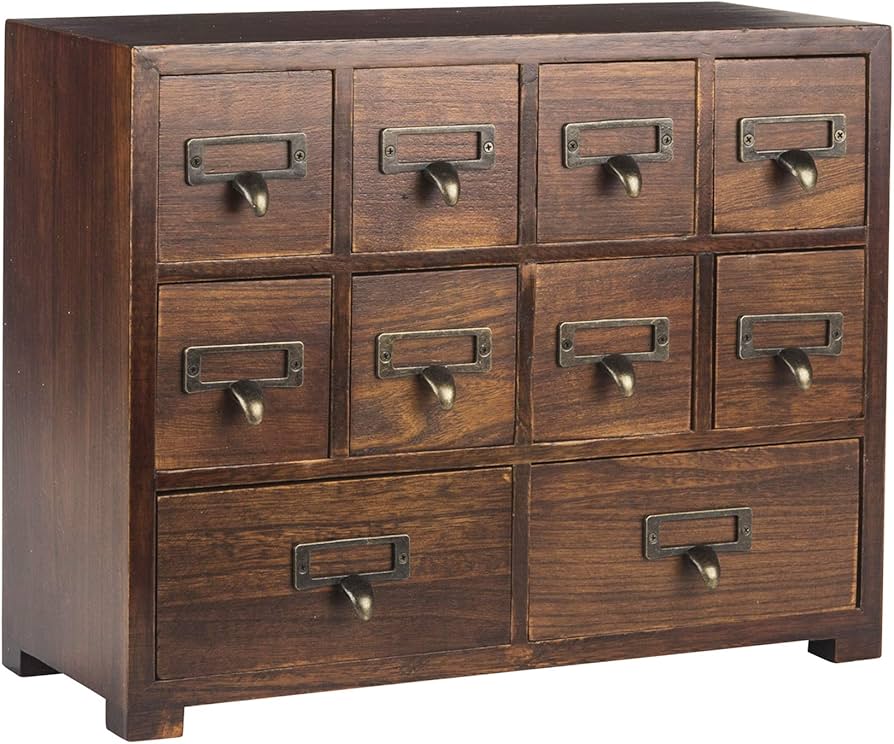 Traditional Card Catalog Solid Wood Small Chinese Medicine Small