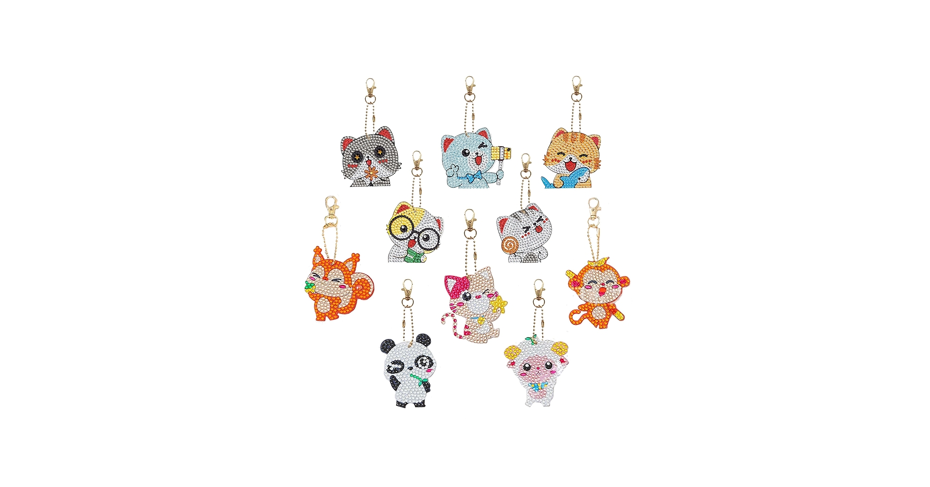 Amazon.co.jp: DAIVARNING ダイヤモンドアート キーホルダーキット