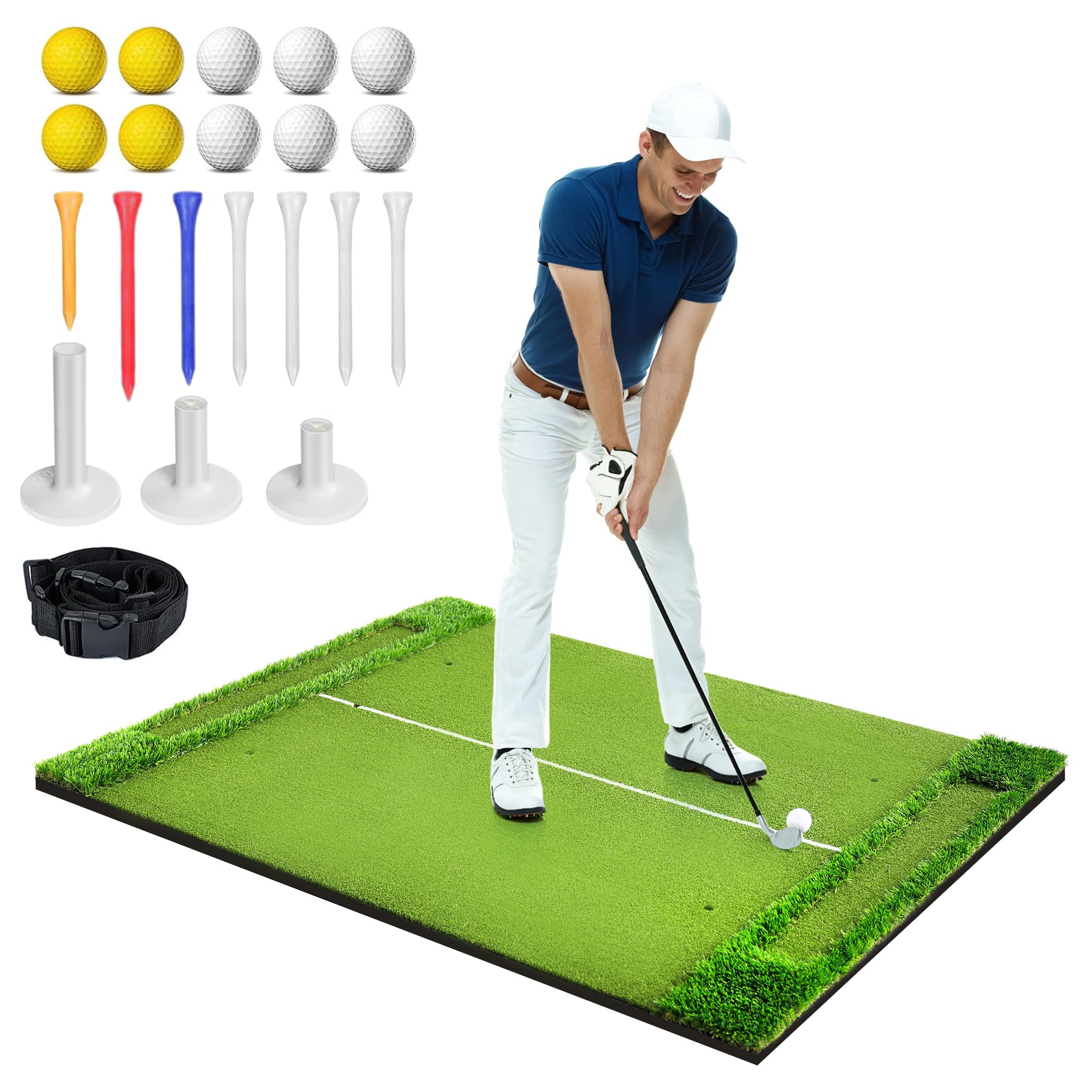 Amazon | KOOPRO ゴルフマット 練習用 大型 2WAY芝 150×120cm ゴルフ