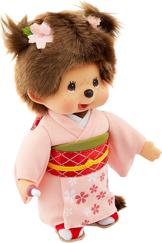 Monchhichi さくらシリーズぬいぐるみ 40cm Lサイズ ピンク色
