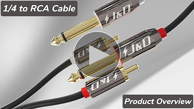 Amazon.com: J&D 1/4 to RCA Cable, Gold Plated Copper Shell Heavy