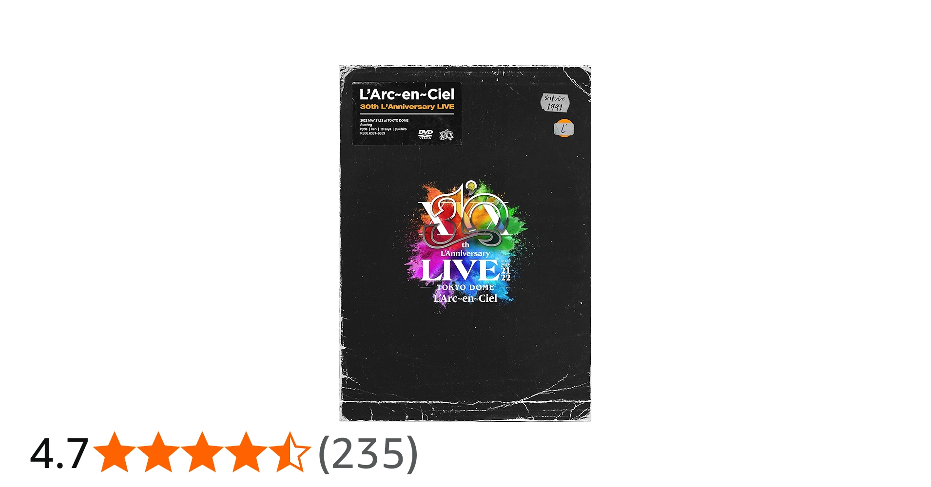 Amazon.co.jp: L'Arc〜en〜Ciel 30th L'Anniversary LIVE (通常盤