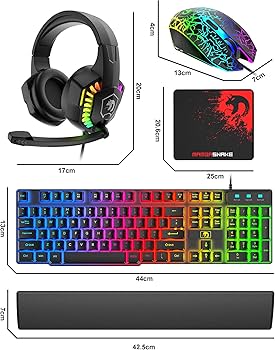 Amazon | Mamba snakeゲーミングキーボードマウスヘッドホンハンド