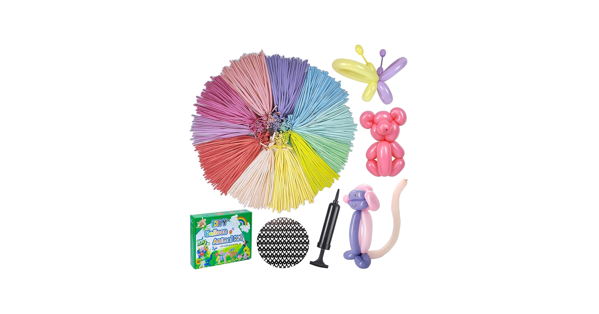 Amazon.com: LXZFCRG 260 Balloons with Pump, Premium Long Latex