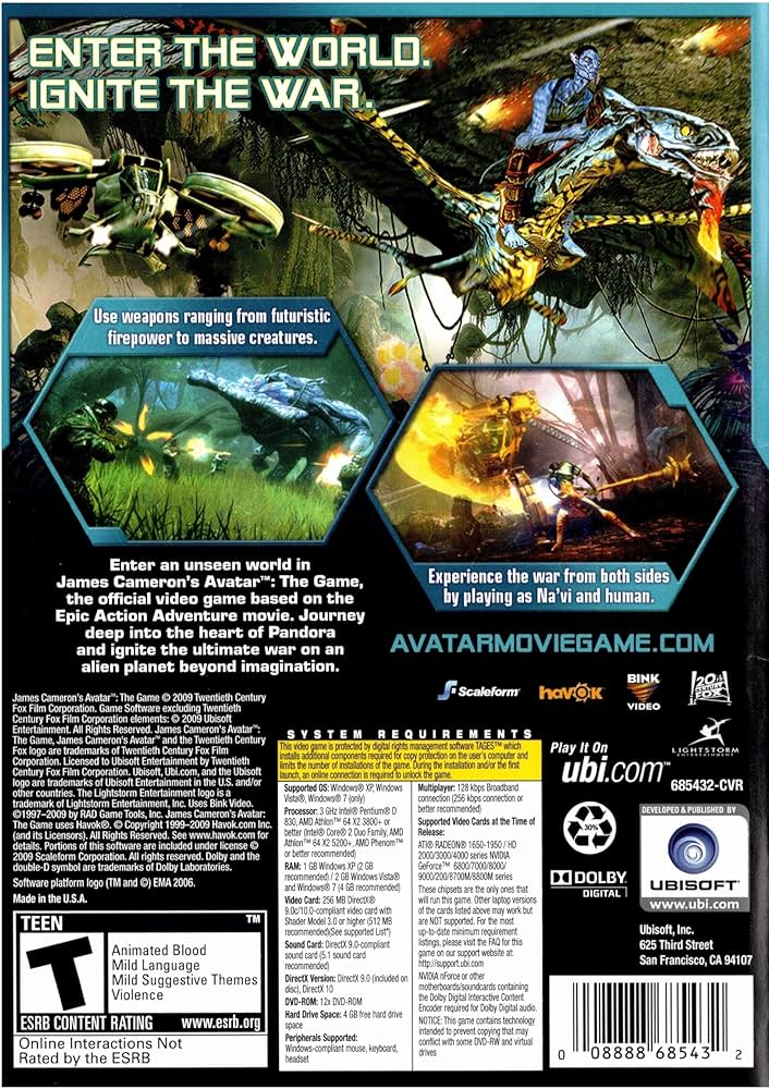 Amazon.co.jp: James Cameron's Avatar: The Game (輸入版 北米) : ゲーム
