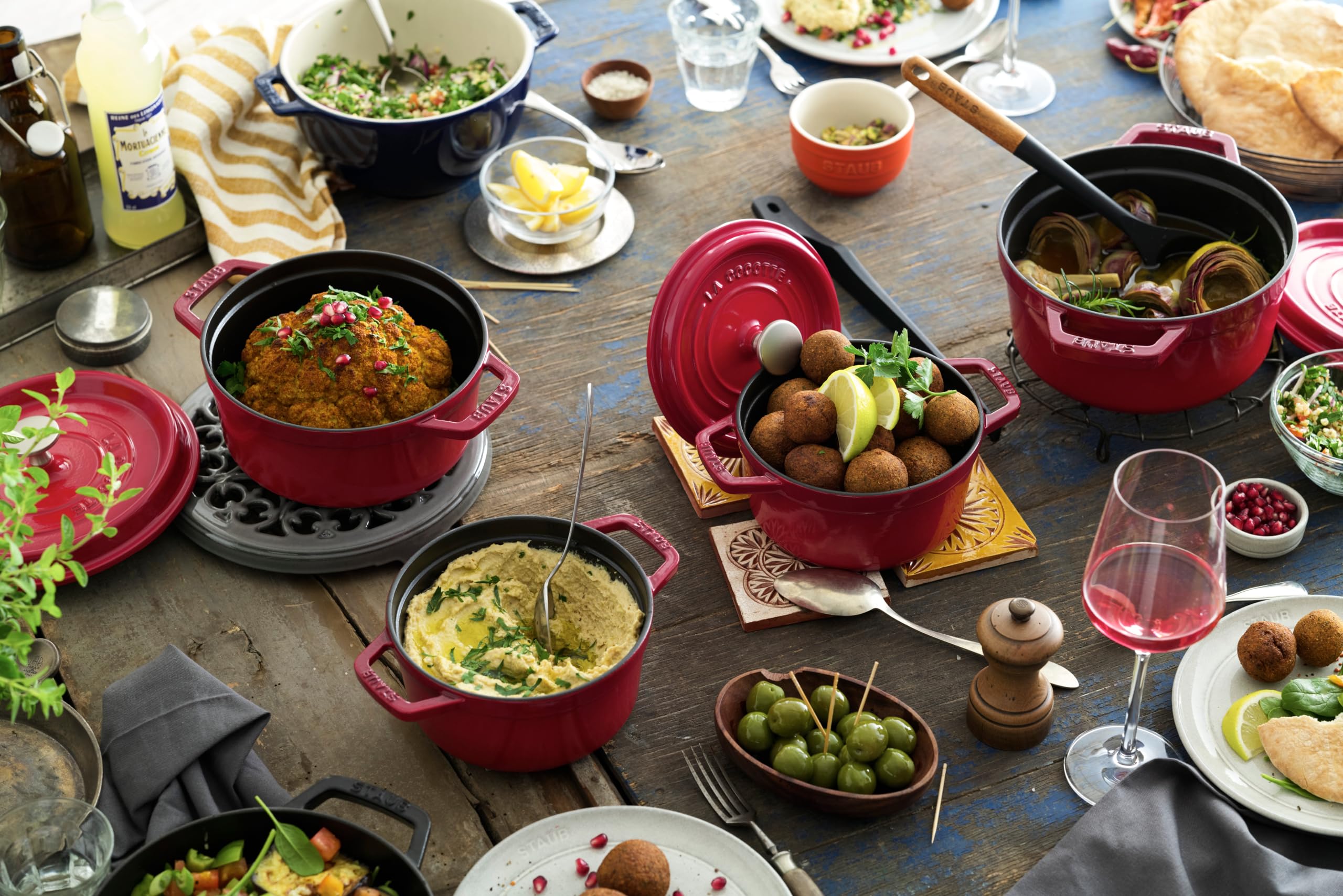 ストウブ ココット ラウンド 22センチ チェリー 赤 ストウブ ココット