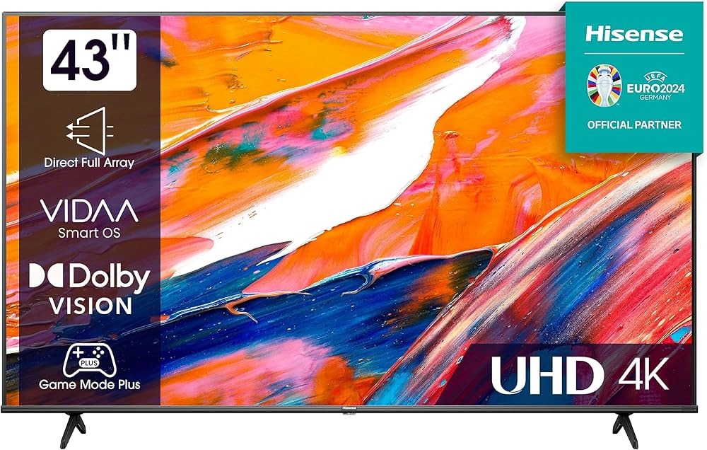 Hisense 43 Inch 4K LED VIDAA UHD Smart with Dolby Vision Pixel