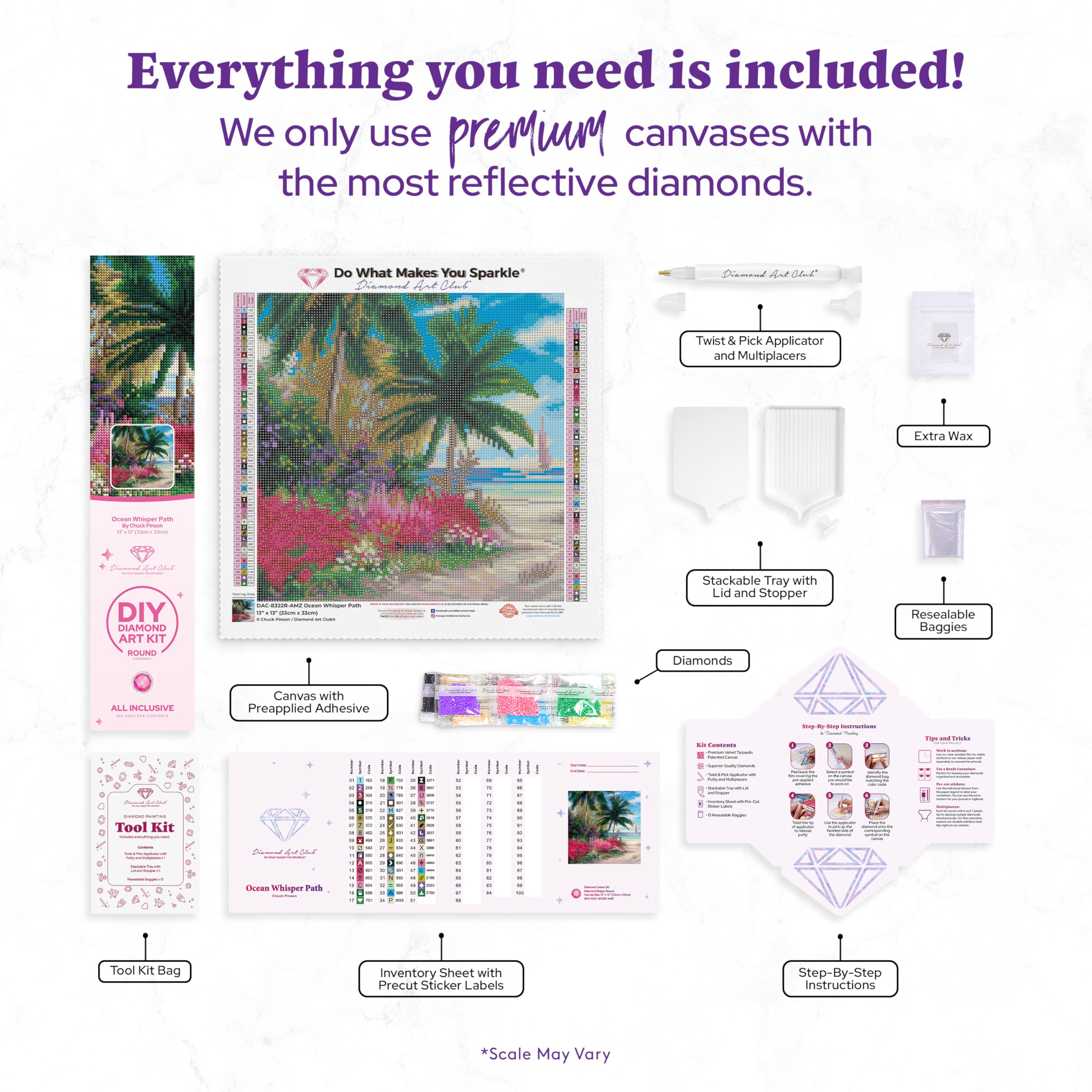 Amazon.com: DIAMOND ART CLUB Ocean Whisper Path Diamond Painting