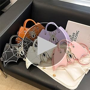 Anopo Women Spider Web Purse Novelty Bat Wing Shoulder Bag Unique
