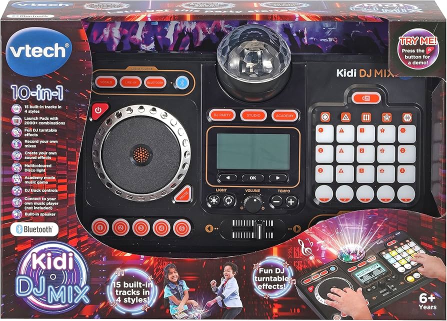 Amazon.com: VTech Kidi DJ Mix (Black), Toy DJ Mixer for Kids with