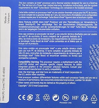 Amazon.com: Intel Core i5-4590 Desktop CPU Processor- SR1QJ