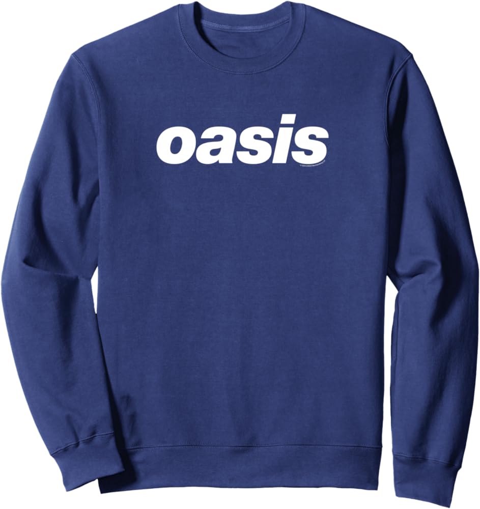 Amazon.com: Oasis White Logo On Navy Sweatshirt : Clothing, Shoes