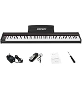 Amazon | KIMFBAY 電子ピアノ 88鍵盤 卓上 木製 電子 ピアノ 88鍵
