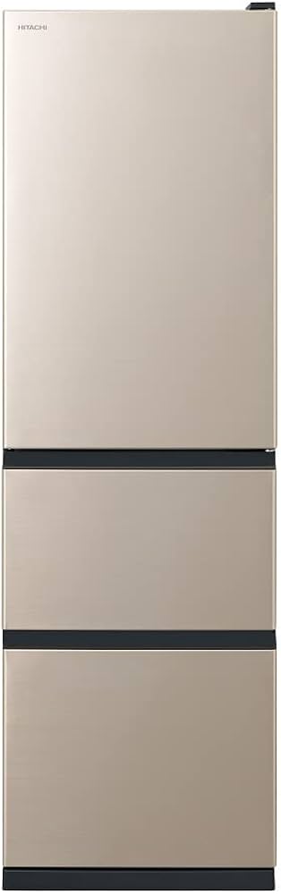 Amazon | 日立 冷蔵庫 幅54cm 315L ライトゴールド R-V32SV N 3ドア 右