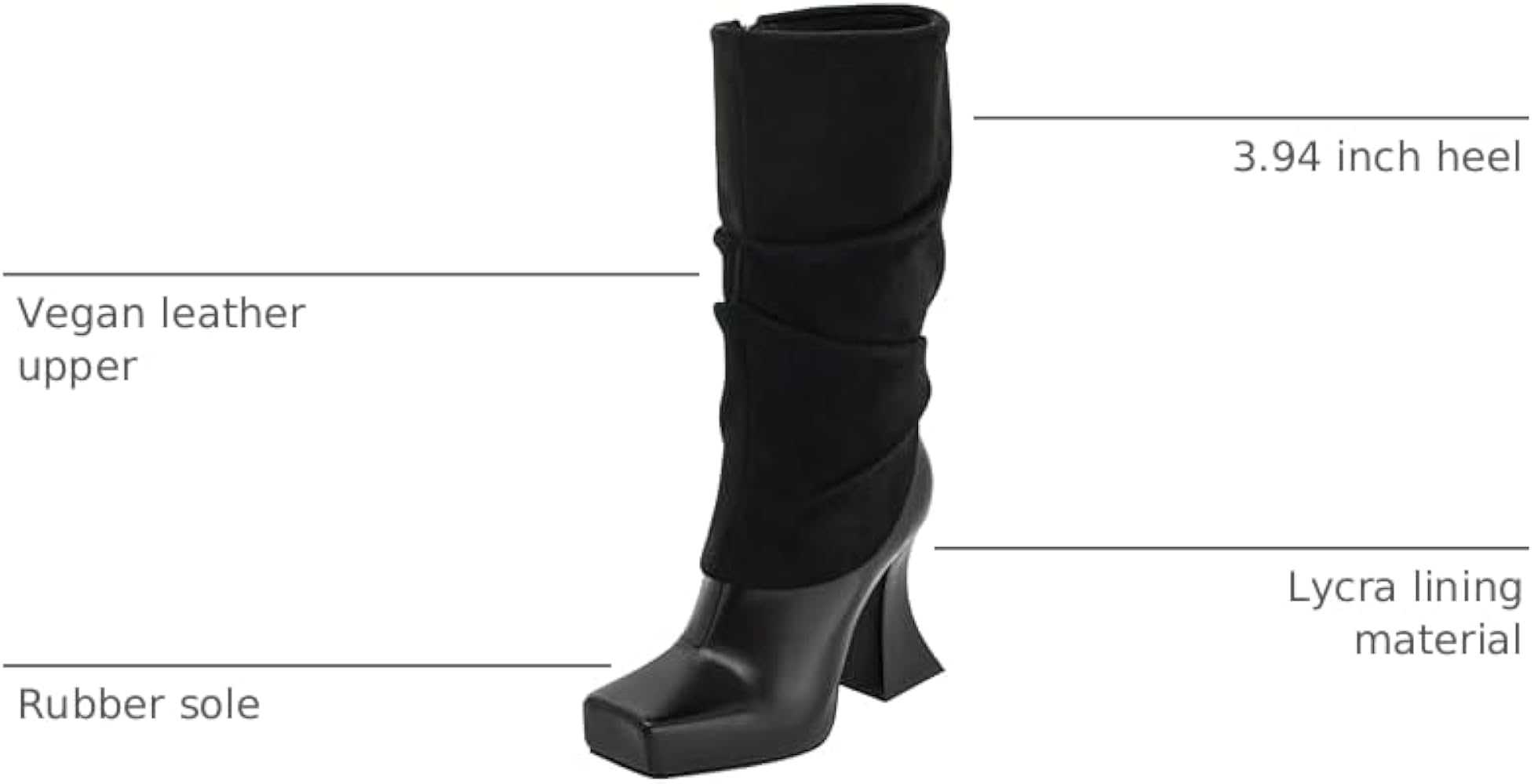 Amazon.com | JW PEI Women's Reyna Square Toe Platform Knit Boots