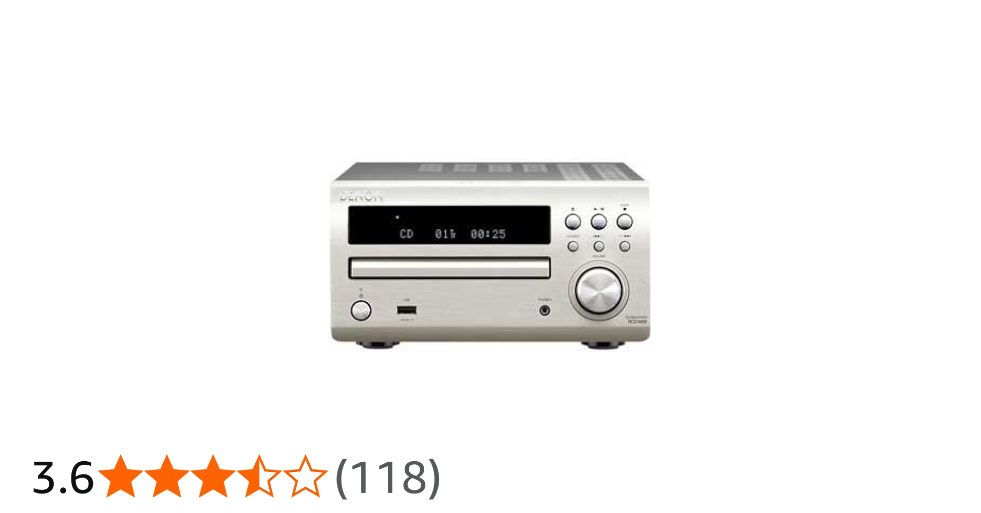 Amazon.co.jp: Denon CDレシーバー iPod対応 プレミアムシルバー RCD