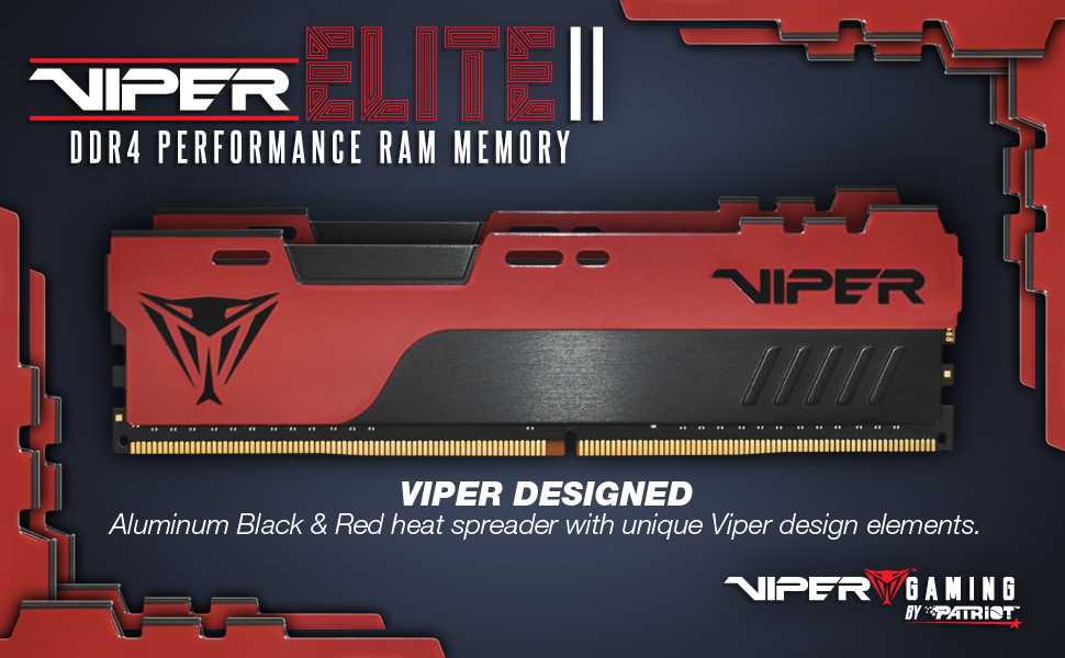 Patriot Viper Elite II DDR4 RAM 32GB (2X16GB) 4000MHz CL20 1.4v