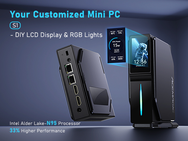 Amazon.com: ACEMAGIC S1 Mini PC,12th Gen Alder Lake-N95 (up to