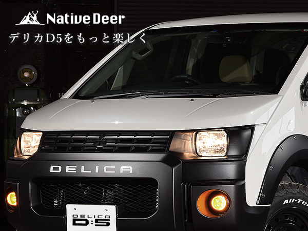 Amazon.co.jp: デリカD5 カスタムパーツ 前期 ヘッドライト キット 角