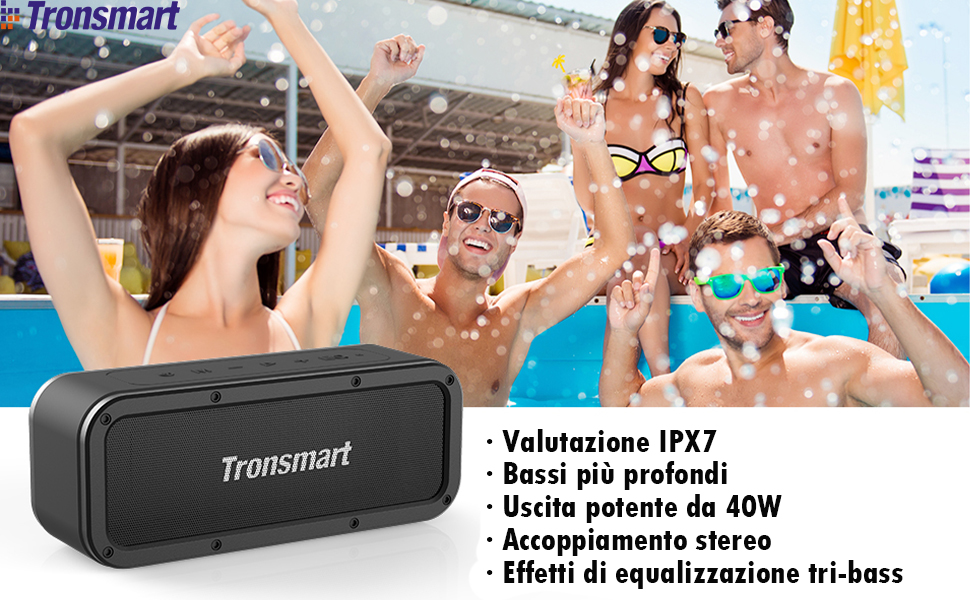 Amazon.co.jp: Tronsmart Bluetooth5.0 スピーカー 防水 40W高出力 大