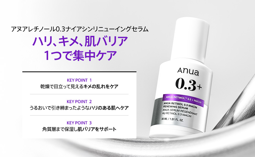 Amazon.co.jp: ANUA(アヌア)レチノール0.3ナイアシンセラム30ml